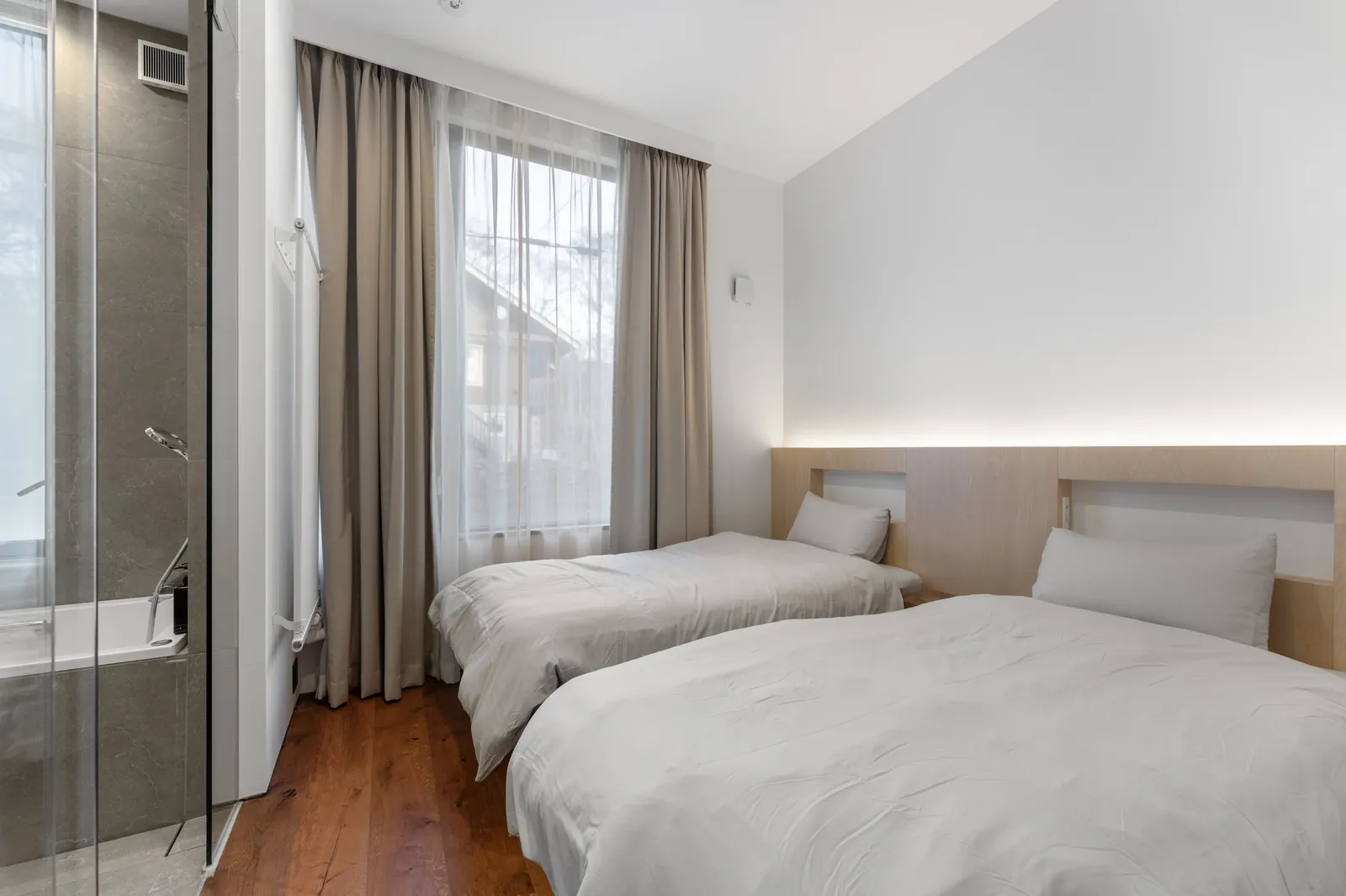 Bedroom seen from the ensuite at Aoyama Villa Niseko