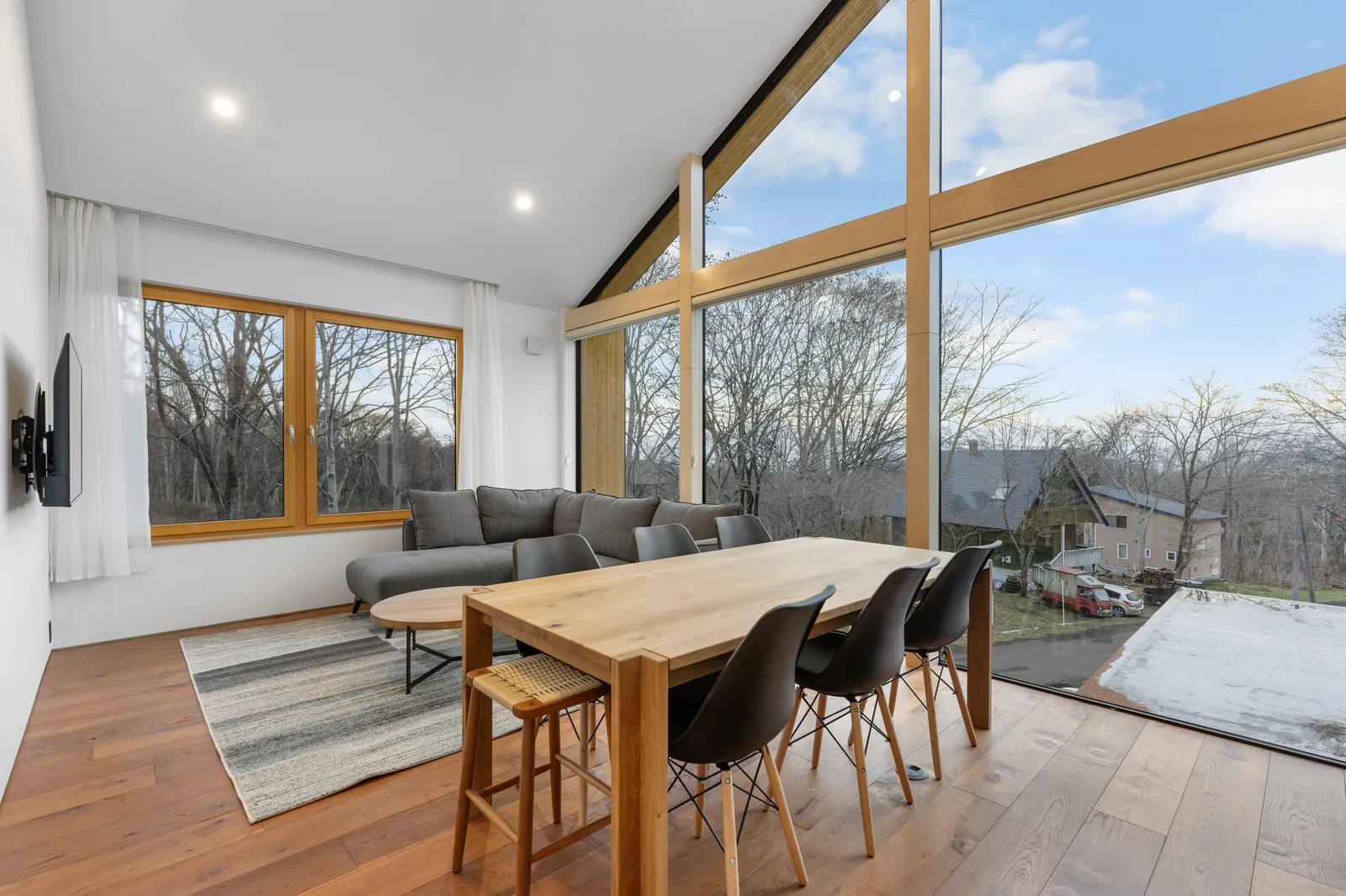 Open plan living and dining at Aoyama Villa Niseko