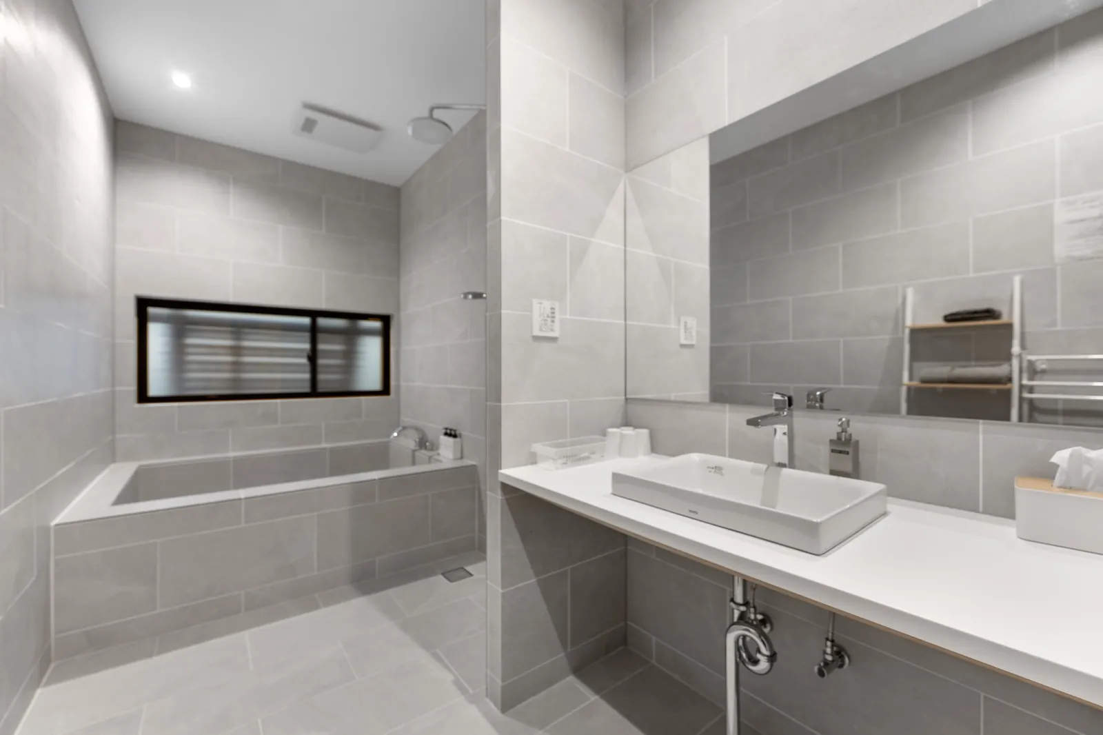 Bathroom with deep tub at Bisha Niseko