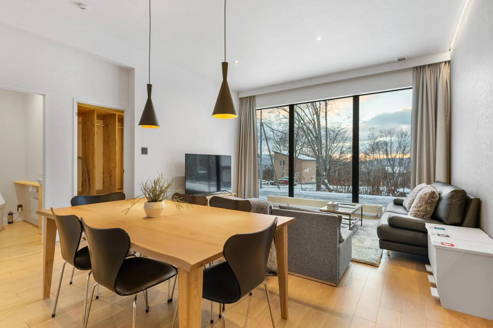 Living and dining room at Bisha Niseko