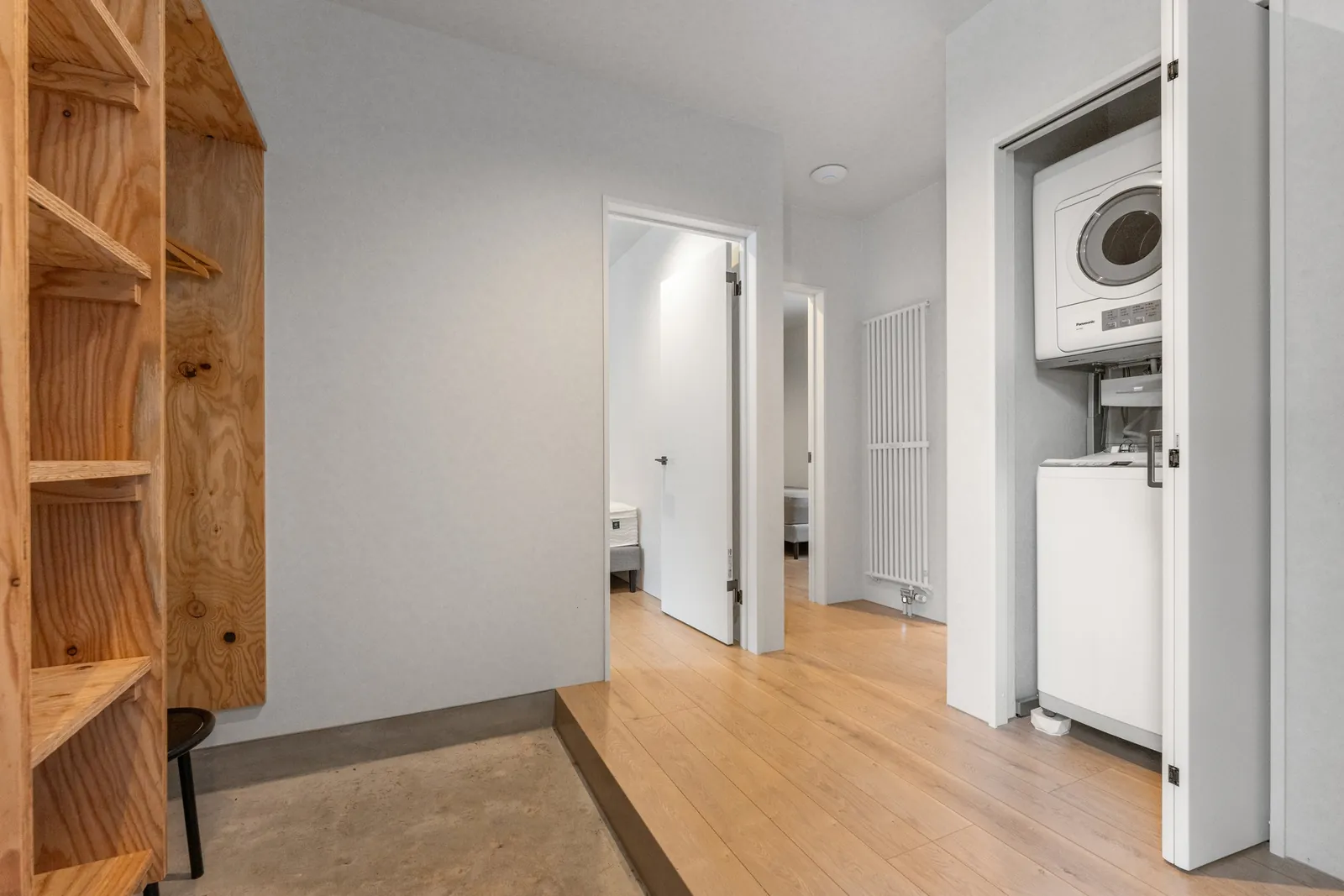 Entry storage and laundry at Dreamlife Niseko