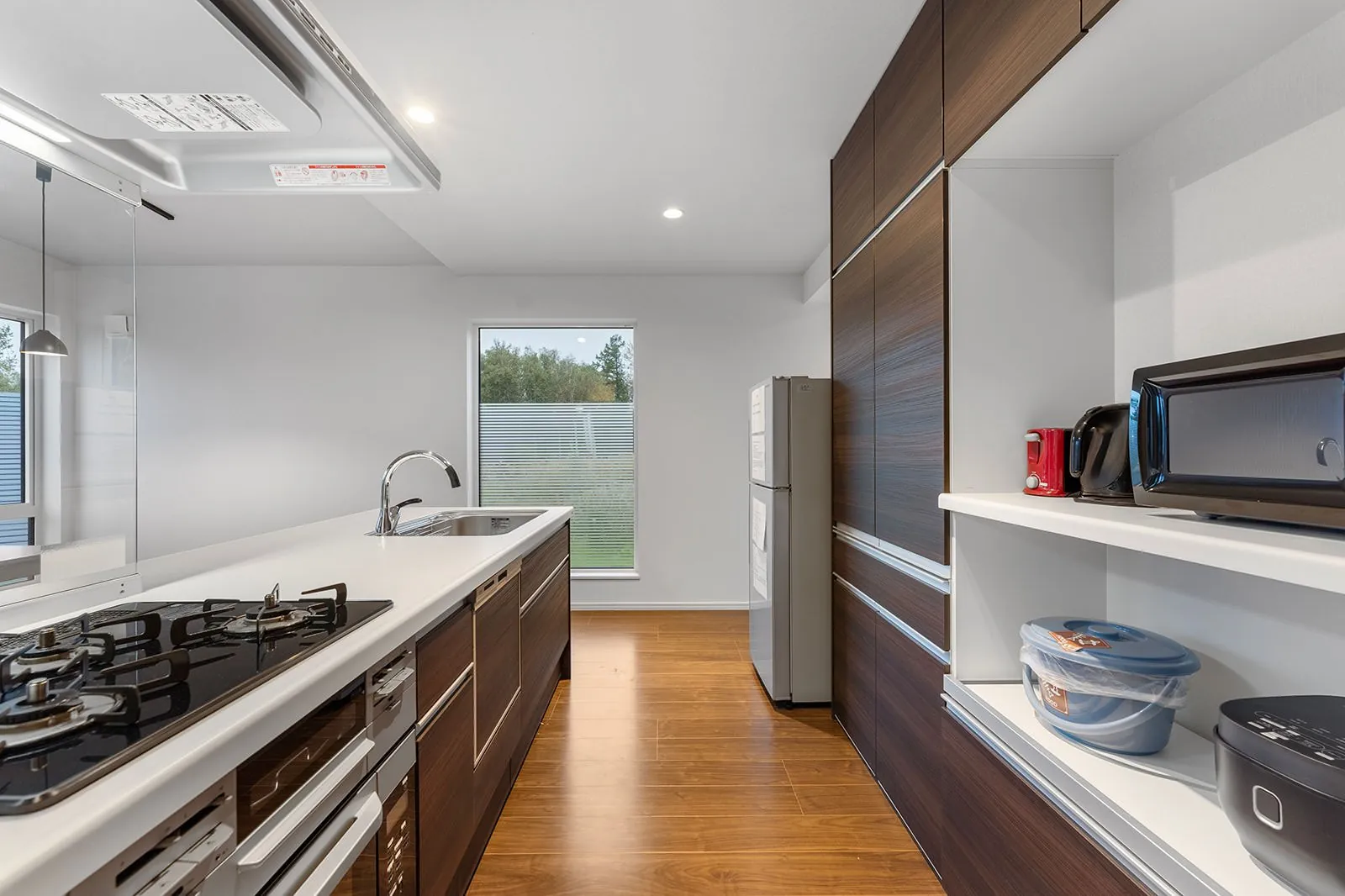 Kitchen and appliances at Hikari House, Hirafu